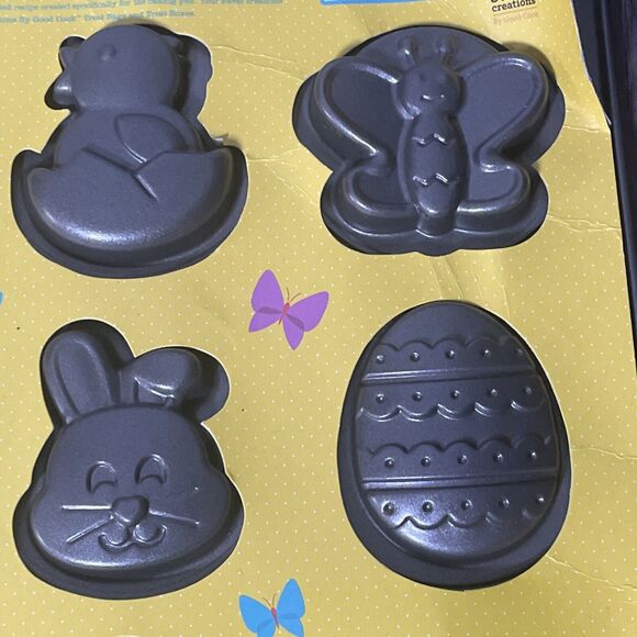 Easter Spring Cookie Pan Nonstick Bunny Chick Egg Flower Baking Sheet Metal NEW - Picture 8 of 11